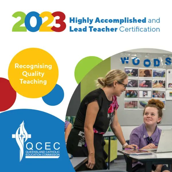 QCEC and diocesan facilitators are delivering introductory and in-depth workshops within each diocese, for teachers who intend to apply for Highly Accomplished or Lead Teacher Certification in 2024. Visit: buff.ly/3GUZGhM