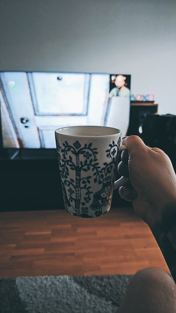 HankaNiko's tweet photo. Goooood Morning! 
Is there better way to start morning than fresh cup of coffee with the GOAT himself and new horror video ? @HollowPoiint 
Absolutely NOT. You rock 🤟🏻🔥
#GoodMorning #Coffee https://t.co/AfXkHMGVdu
