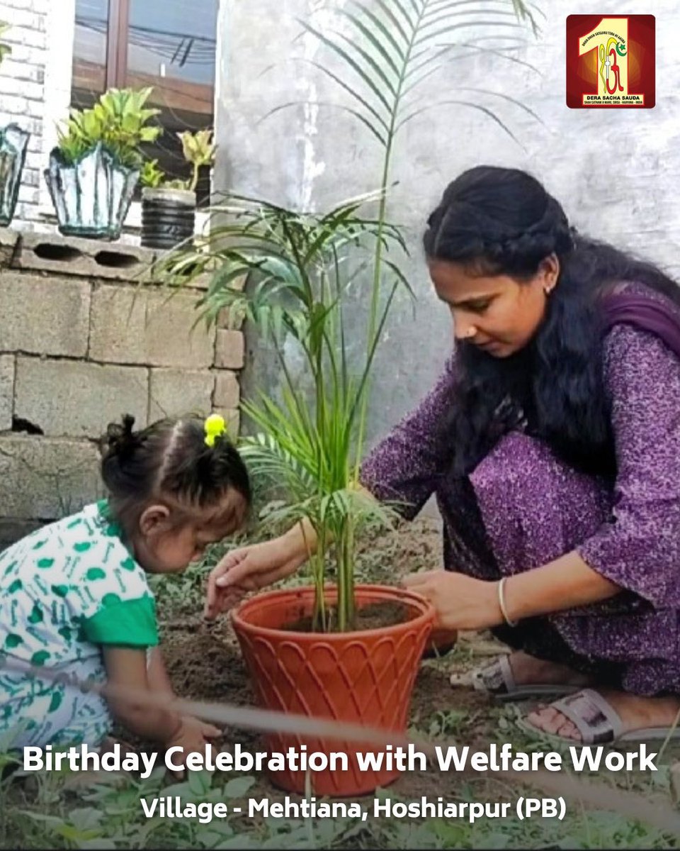 DSSNewsUpdates's tweet photo. Birthday celebration turned meaningful by #DeraSachaSauda volunteers! 🎂 Celebrating the special day with tree plantations 🌳 and blood donations 🩸, they've exemplified that true happiness lies in giving back to community. #TreePlantation #BloodDonation #CelebrationWithWelfare https://t.co/SqaMB6YNdS