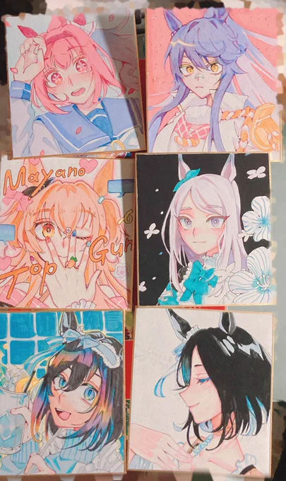 アナログの色紙たち。
(ほとんどお嫁に行きました。残りは次のイベントに持っていきます。) 