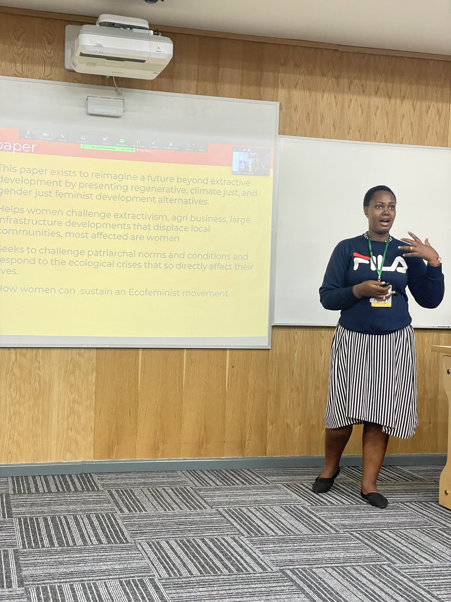 Extractivism models are replacing people from their homes and land which families depend on for their livelihoods - says @Jpan_akiiza of @NapeUg presenting at @IAFFE conference