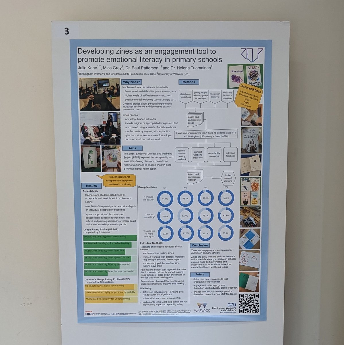 fstopqueen's tweet photo. My poster is up, is in one piece with only minor injuries.
I have these cute project zines to pass out too!
@2023Ispa @ResearchBWC @uniofwarwick @CRN_WMid @BreatheEdu_
#ZELPProject #ZinesAndMentalHealth #ZinesInPrimaryScool #Zines https://t.co/A6u0i1uSpp