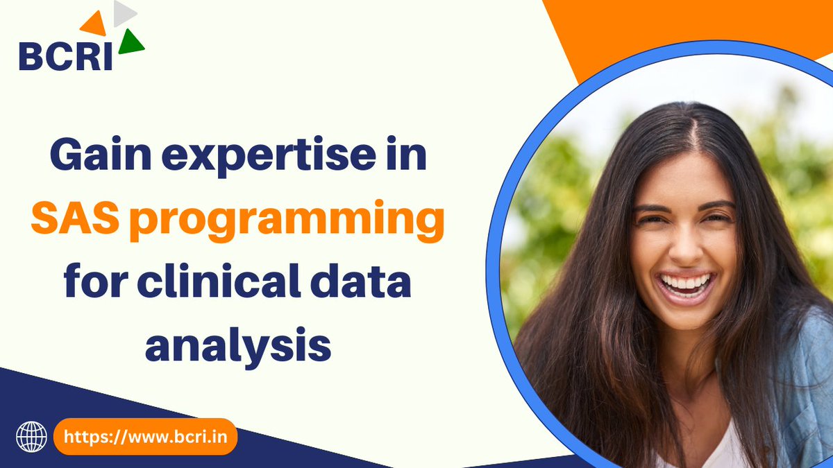 BCRIBLR's tweet image. Exciting news! 🏥💡BCRI (Bangalore Clinical Research Institute) provides Clinical SAS Course. 💉💊Gain expertise in SAS programming for clinical data analysis. #ClinicalSAS #SASProgramming #BCRI #ClinicalResearch
bit.ly/44fDAzM
