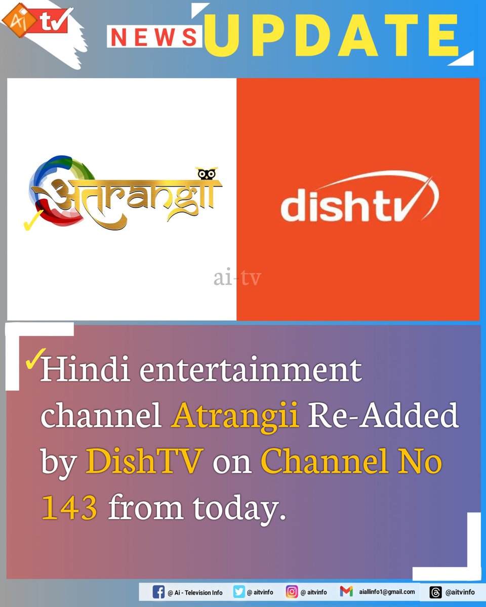 📌Atrangii TV is now available on DishTV.

#AtrangiiTV #DishTV #VibhuAgarwal #ULLU #HindiSerial #tvshow #entertainment #AiTVinfo
