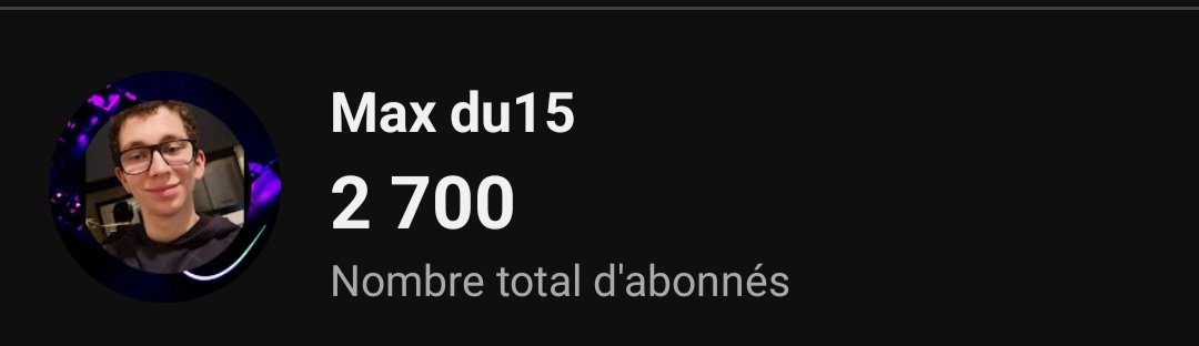 MaxDu151's tweet photo. MERCIIII 🎉🎉
J'ai atteint les 2700 abonnés sur la chaîne 😁
Go maintenant pour les 2800 😁💪🔥
#objectif #atteint #abonne #youtube https://t.co/QoNxIkkrB6