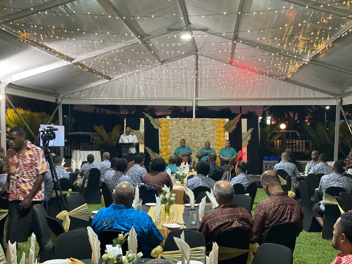 Hon. PM Rabuka, Minister Ditoka and Australian Chargé d'affaires Watts officiate over closing ceremony of the #FijiNERT training tonight in Lautoka. @FijiNDMO <a href="/spc_live/">Pacific Live tweets</a> <a href="/UNOCHA_Pacific/">United Nations OCHA Office of the Pacific Islands</a> <a href="/WFP_Pacific_/">WFP Pacific</a> <a href="/unwomenpacific/">UN Women Pacific</a> <a href="/AusHCFJ/">Peter Roberts</a>