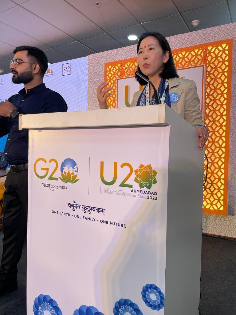 📢"Let's hear the voices of children, &amp; bring together mechanisms to bring in their perspectives for the planning &amp; budgeting process of cities." - Ms. <a href="/hyunheeban/">Hyun Hee Ban</a> while addressing the session on