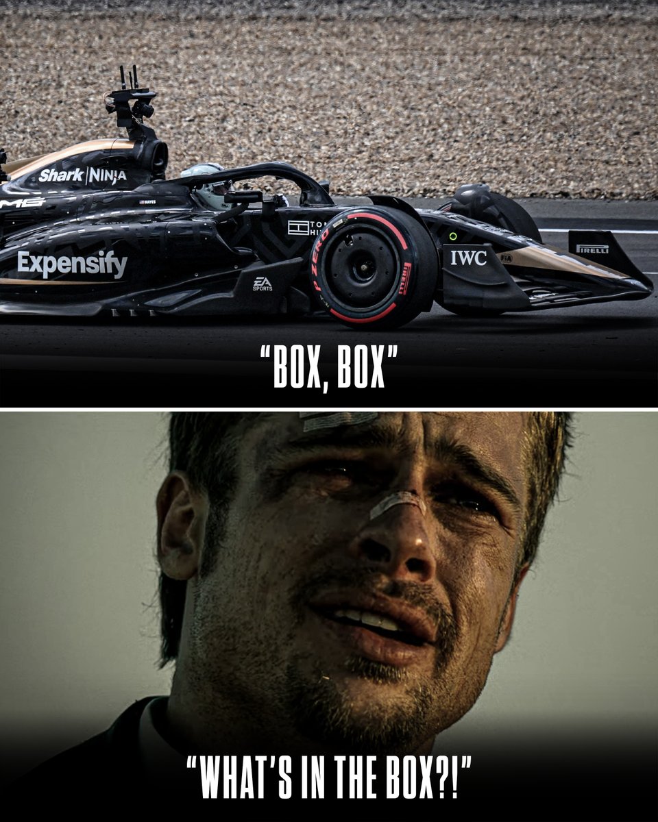 When Brad Pitt’s fictional F1 team tell him to box 📦