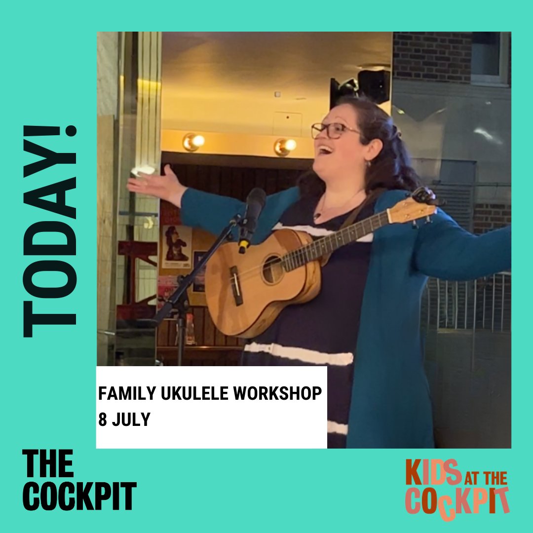 cockpittheatre's tweet photo. TODAY! 2pm!
Join @AmyClareTasker in studio 1 for our FAMILY UKULELE WORKSHOP
A 1-hour intro to the #ukulele & the joy of making #music.
Designed for children (ages 6+) & adults to learn & play together.
Ukuleles will be provided!
https://t.co/UehNZhj4HL
#ukuleleworkshop https://t.co/Pm4QlYFEcr