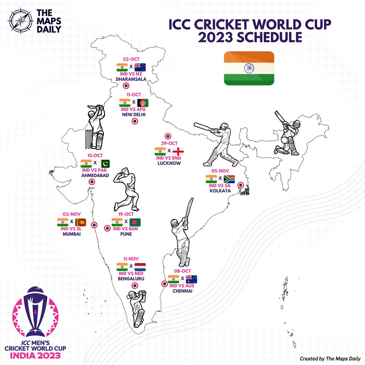 ICC Men’s Cricket World Cup 2023 Schedule (India):

#Cricket #Ashes2023 #WorldCup2023 #ICCWorldCup2023 #ICCWorldCupQualifiers
