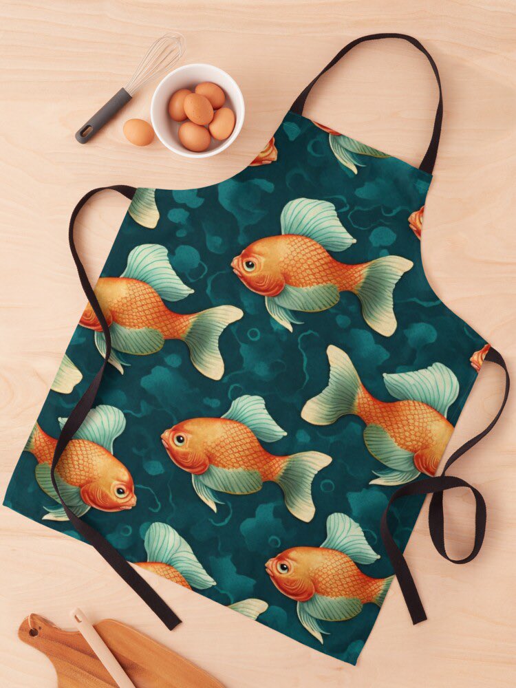 karborrok's tweet image. Un bonito patrón de tela de peces de color naranja sobre un fondo verde. Perfecto para decorar diferentes tipos de artículos.

Diseño disponible en la tienda de Karborrok en Redbubble (link en la bio)

#goldfish #peces #decorativepattern #decorativepatterns #fabricpattern