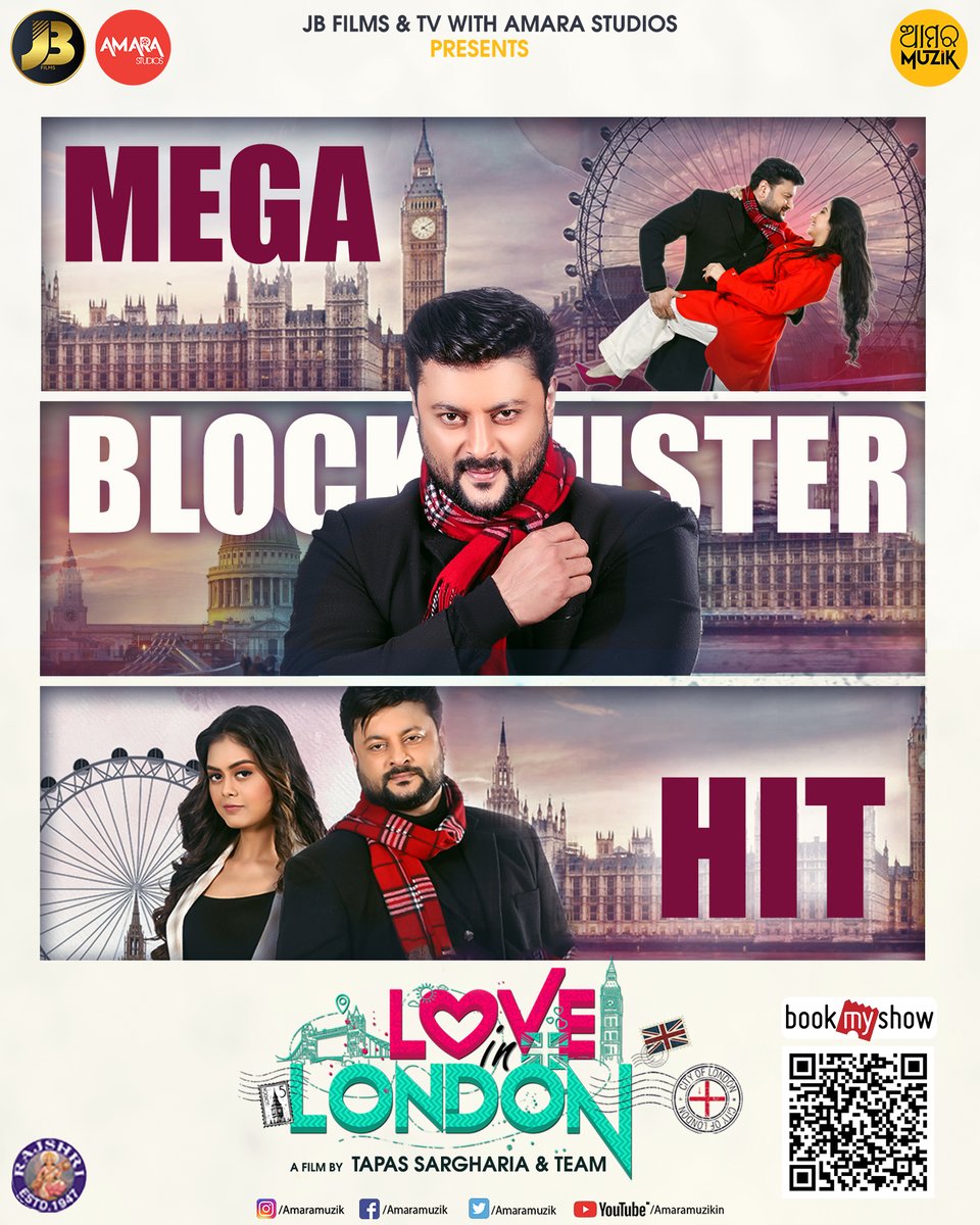 AmaraMuzik's tweet photo. " LOVE IN LONDON " MEGA BLOCKBUSTER HIT
OF 2023 !!
https://t.co/zutkbOfMe6
@AnubhavMohanty_ #SwapnaPriyadarsini #SomyaSachdeva @TapasSargharia
@naveen_bhandari @suraj_mohnot
#LoveInLondon #BlockbusterLoveInLondon #AnubhavMohanty #LIL
#AmaraMuzik https://t.co/jRKrMxh5f9