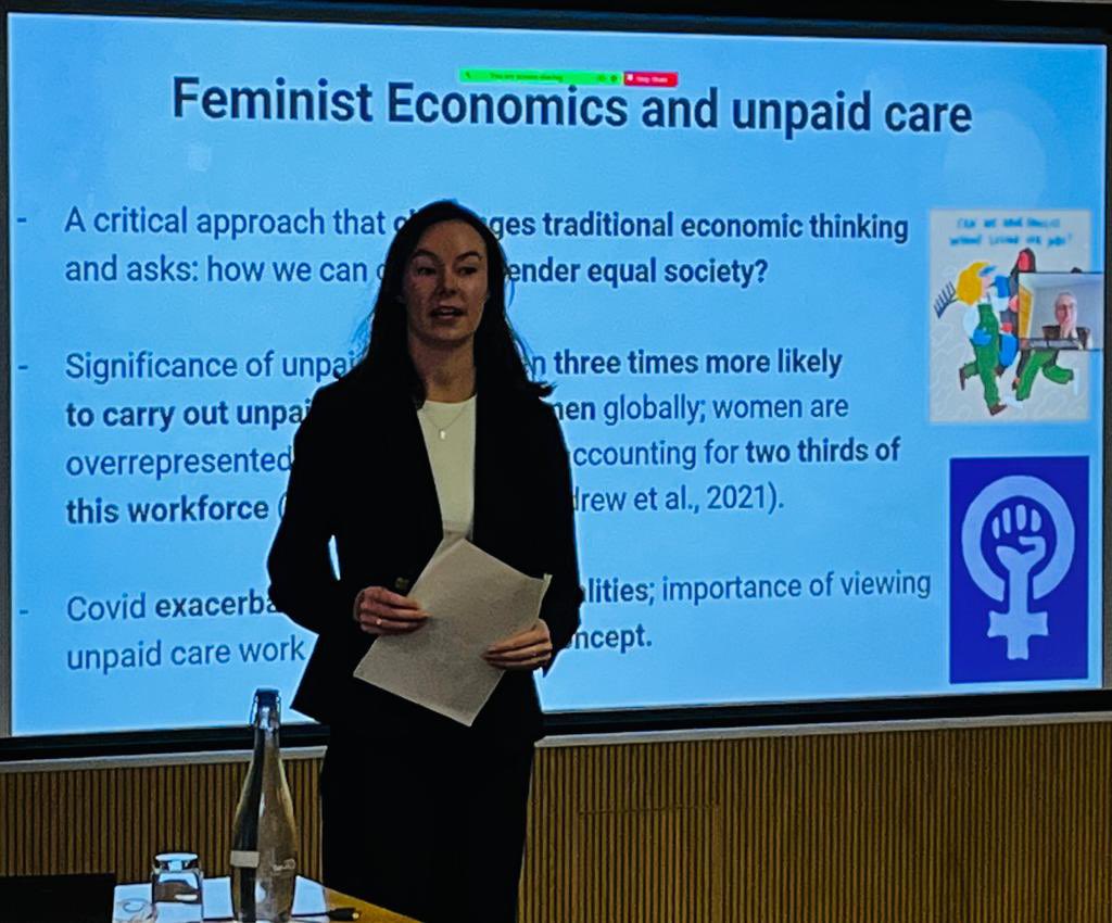 Nina_LJ_T's tweet photo. #IAFFE2023 Presenting this morning @KatyGillespie16. So proud @WiSEResearch of our friend and 2nd year PhD Colleague talking about her research on pandemic induced changes 🇿🇦. Go Katy! @angelao44 @DominicLBLo https://t.co/QvyQ3XWODI