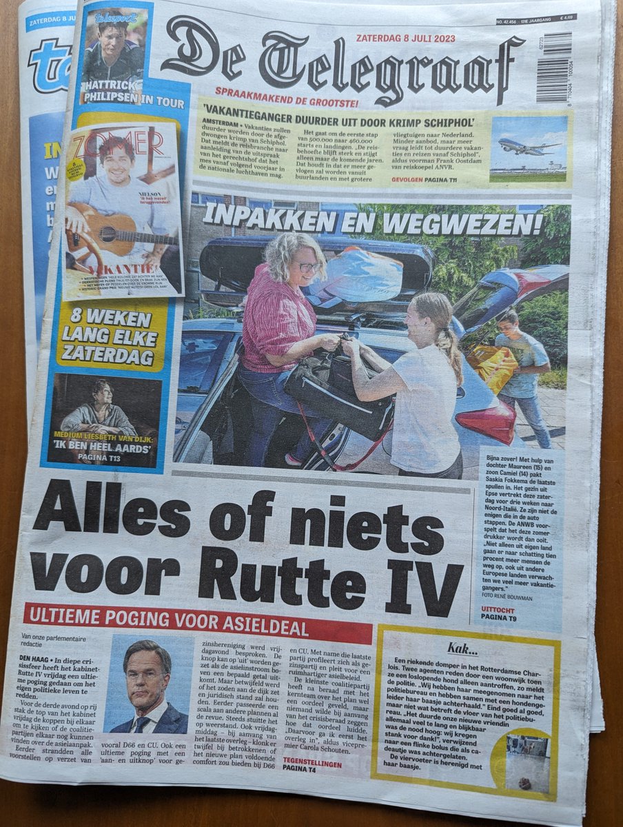 8 uur(!!) viel het kabinet..
Hoe actueel is een papieren krant nog??
#telegraaf <a href="/telegraaf/">De Telegraaf</a> <a href="/MinPres/">Rob Jetten</a> #kabinetscrisis #kabinet #kabinetgevallen