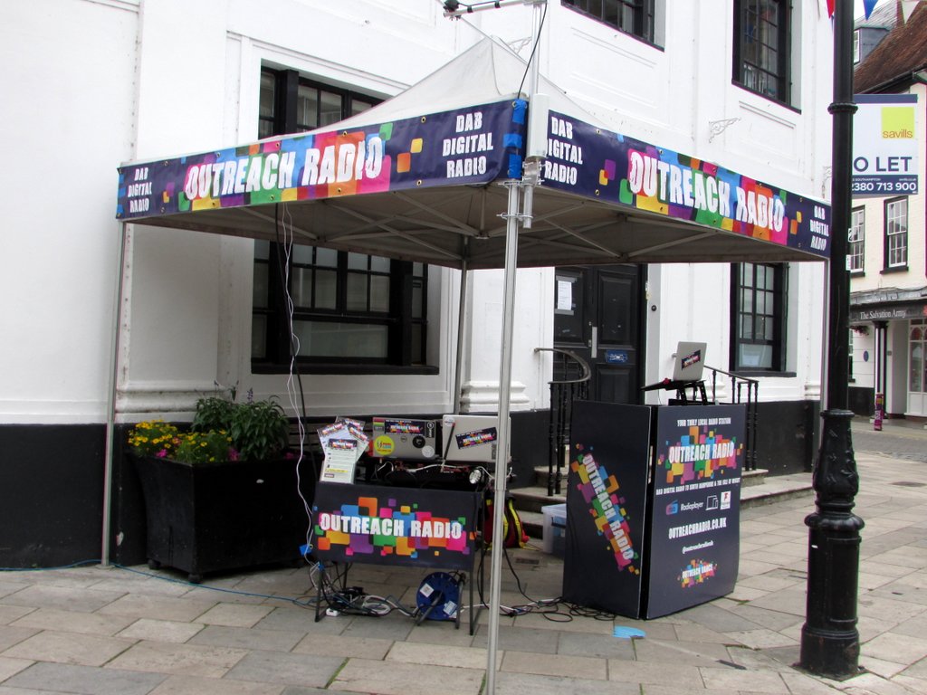 TODAY'S THE DAY!.... It's all being set up in Romsey now! The main stage in the Cornmarket supported by <a href="/themortgagestop/">themortgagestop</a>  is up! As is <a href="/outreachradiouk/">Outreach Radio</a>  Outreach Radio outside Barclays. The main Information Stand is outside The Town Hall  this year. beggarsfair.org.uk