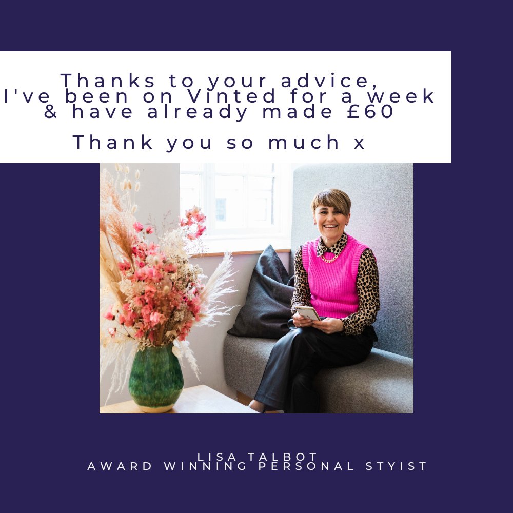 listalbot's tweet photo. Never has it been more popular to sell your items on a site such as Vinted.
I promise you, there is money in your wardrobe.
If you need help with a wardrobe review book a discovery call & let's chat.
https://t.co/WU3hr2laLl
#personalstylist #styleexpert #thepocketstylist https://t.co/iuC64M1y2x