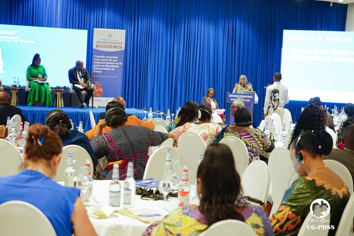Tostan's tweet image. In DRC last week, our Technical Program Advisor @Oyyekoredo spoke at the International Conference on Gender-based Violence, sharing the key elements of Tostan&apos;s community-led, grassroots approach and its impacts on #GBV. 

#EndVAWG #CommunityLedDevelopment