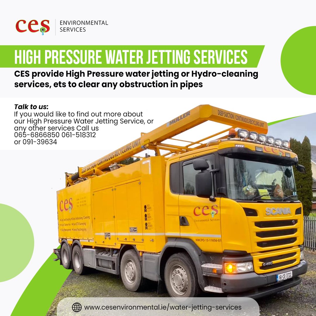 CESEnviro's tweet photo. To eliminate any obstruction in pipelines, CES offers high-pressure water jetting or hydro-cleaning services, among other things, to keep pipes clear. Contact us today with any queries!! 😉 https://t.co/ShoAvQa1UC