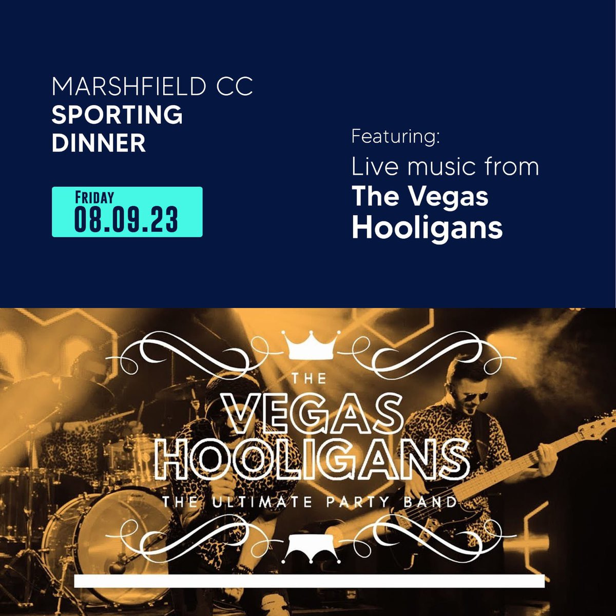 Marshfield_CC's tweet photo. Live band announced!! 🎤🎸💃🏼🕺🏽

Dance the night way at our Sporting Dinner. #auction #guestspeakers #fundraising #dinnerdance 

Follow the link to book your tickets. Why not get a table of 10 with your friends and colleagues?!

https://t.co/n07Nvmf1YY https://t.co/wuGFVGKdWx