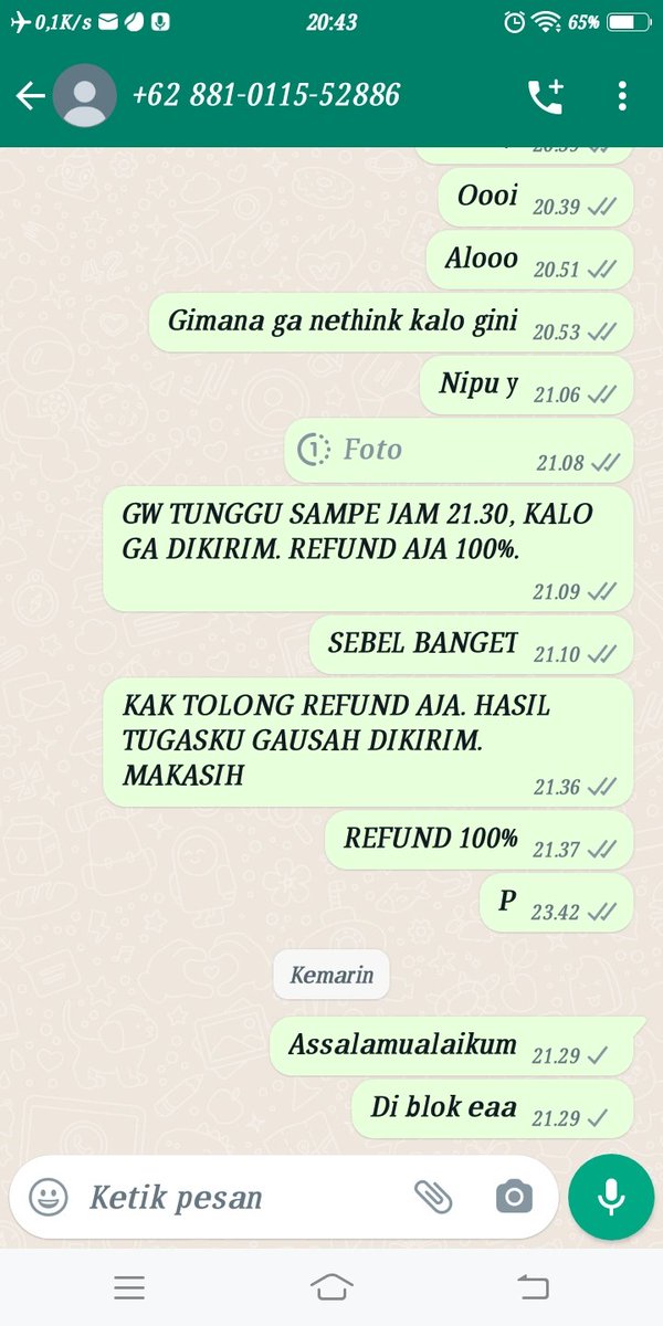 gasukaTaroo's tweet photo. @joktug_byruka Hati-hati, nih joki penipu. udah fullpayment, eehh tugas ga dikirim. Sekarang diblokir. Cupuuu luu @joktug_byruka 
#jokitugas #penipuan #zona https://t.co/wkLaQm8DW8