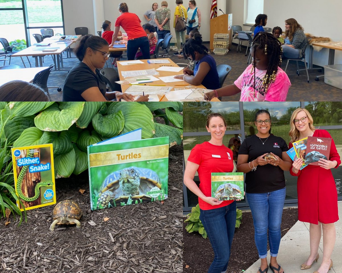 Owls, turtles &amp; snakes, oh my! 🦉🐢🐍 <a href="/JuniorLeague/">The Junior League</a> of Dayton volunteered with nature-based literacy activities alongside the <a href="/MetroParksTweet/">MetroParks</a> to reduce the #summerslide for local students. Thanks for hosting <a href="/Daytonlibrary/">Daytonlibrary</a> ❤️