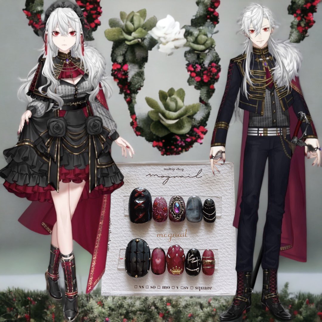 アクリルネームパーツ 葛葉 ネイルパーツ 痛ネイル 推しネイル グレー