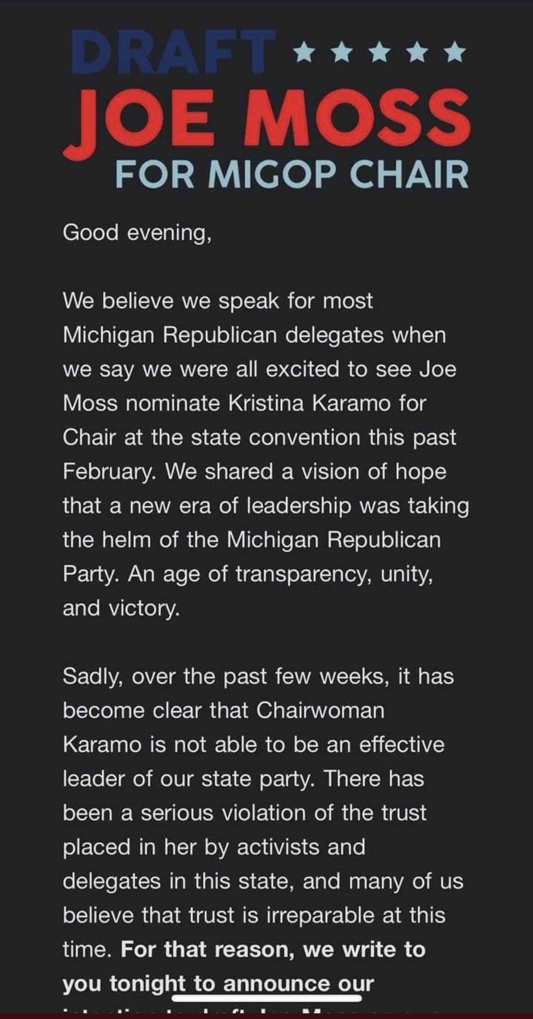 The Calvin Coolidge Project on Twitter: "🚨Just in: Michigan GOP ...