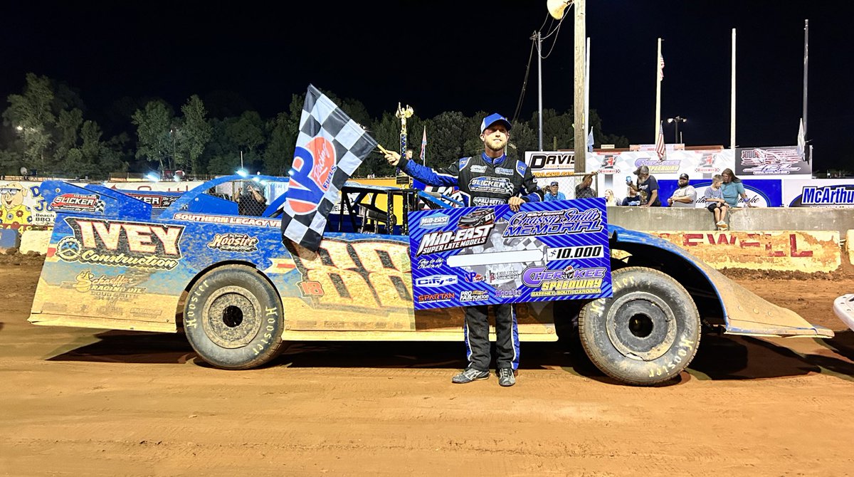 Jack Cofer (@jackcofer94) on Twitter photo South Carolinaās own <a href="/trentivey88/">Trent Ivey</a> gets by Ben Watkins on a lap-31 restart here at <a href="/Cherokee_DirtSC/">Cherokee Speedway</a> to score his first Super Late Model victory since 2021. š South Carolinaās own <a href="/trentivey88/">Trent Ivey</a> gets by Ben Watkins on a lap-31 restart here at <a href="/Cherokee_DirtSC/">Cherokee Speedway</a> to score his first Super Late Model victory since 2021. š