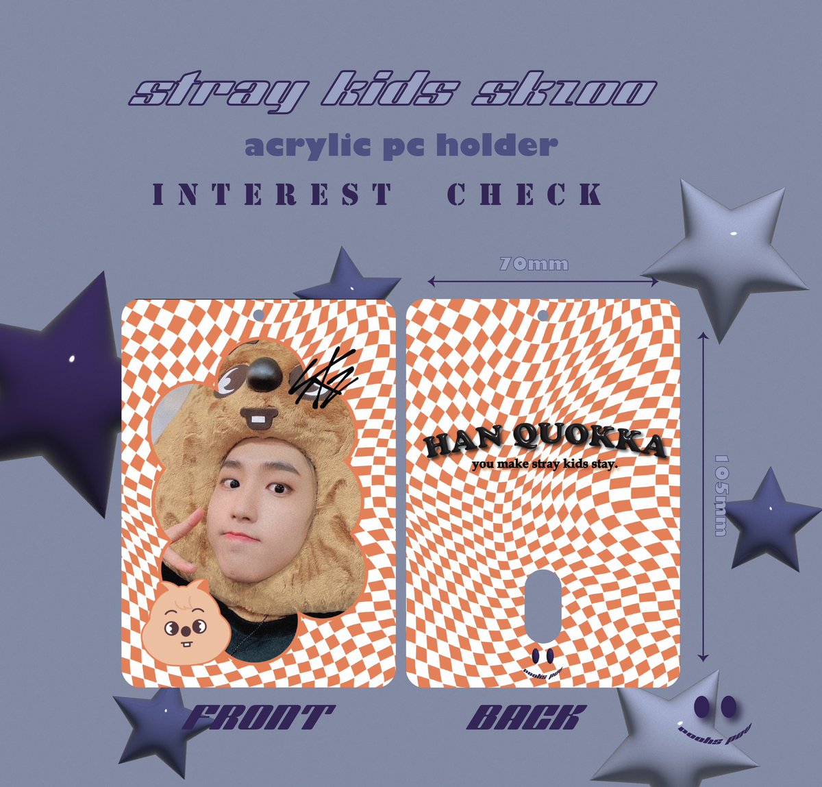 poohspov's tweet photo. 🧭stray kids skzoo acrylic photocard holder interest check!
please like, comment or retweet if you’re interested!!
#Stray_Kids #StrayKids #skzoo #SKZ #poohspov #photocardholders #hanquokka #bookari #puppym #foxiny https://t.co/aEjre0pmJ0