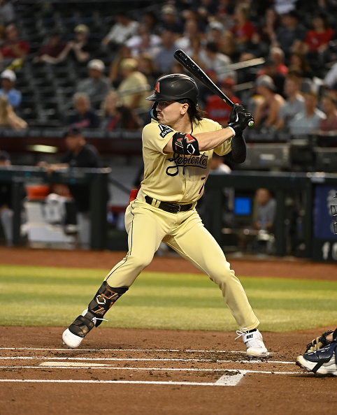 ESPNInsights's tweet photo. Corbin Carroll is the first rookie in MLB history with 15 HR &amp; 25 SB before the All-Star break https://t.co/xTWcKWBj4M