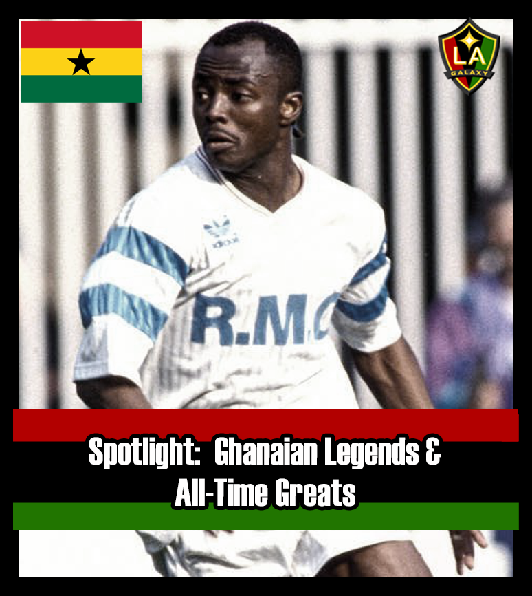 Next up on our series on Ghanaian football leading into LA Galaxy's Ghana Heritage Night, let's look at some Ghanaian legends and greats, with highlights! How many of these names do you know?🧵1/12
#ghanafootball #AfricanFootball #blacksoccer #blackstars