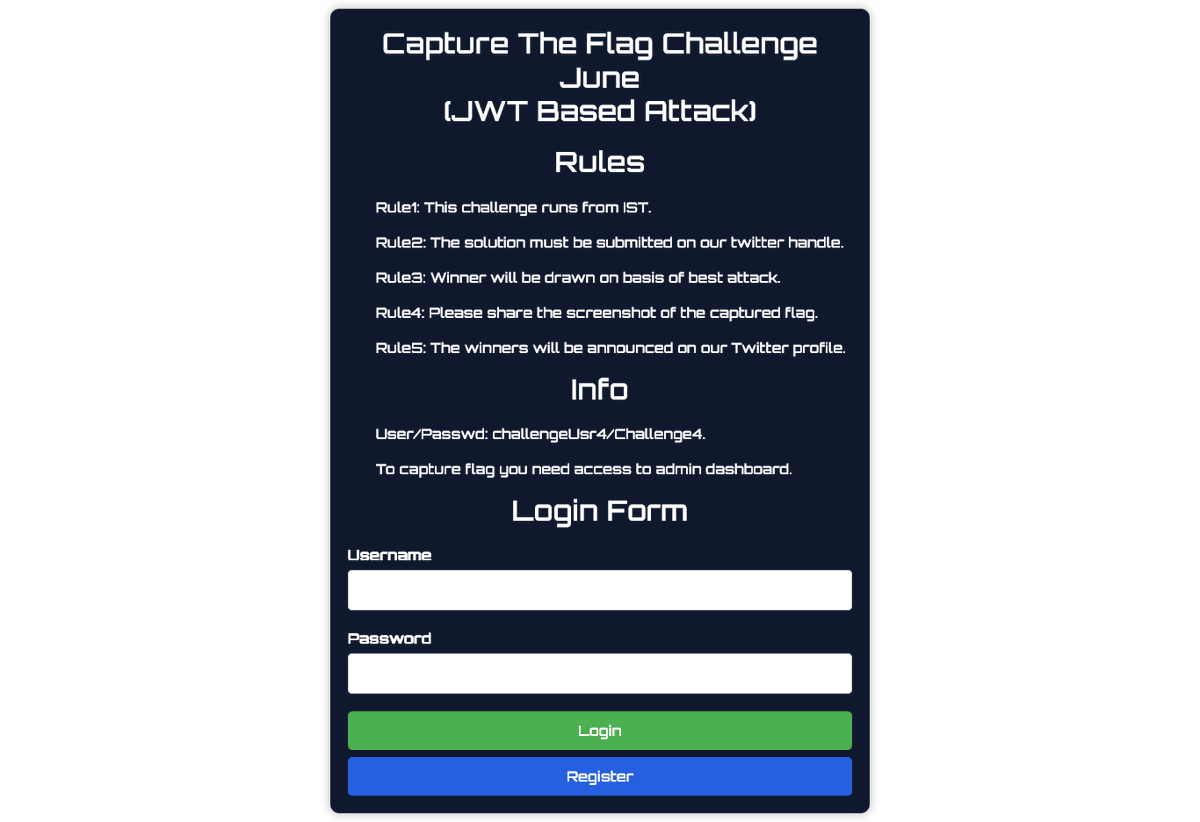 🎉 We're thrilled to announce the CTF challenge 🚀
Put your cybersecurity skills to the test and stand a chance to win a 1-month PentesterLab Pro Voucher🏆🎁

To try the challenge, please visit 👇🔗 
ctf.securityboat.in:4000/jwt/ 

#securityboat #infosec #cybersecurity #bugbounty #ctf