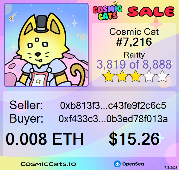 Cosmic Cats Sales tweet media