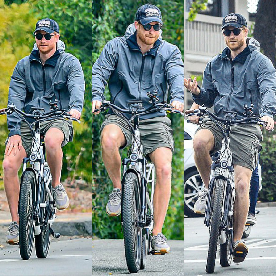 Sussexes1's tweet photo. Prince Harry, The Duke of Sussex out and about enjoying a bicycle ride 🔥
#PrinceHarry https://t.co/sVIfMN5WNz