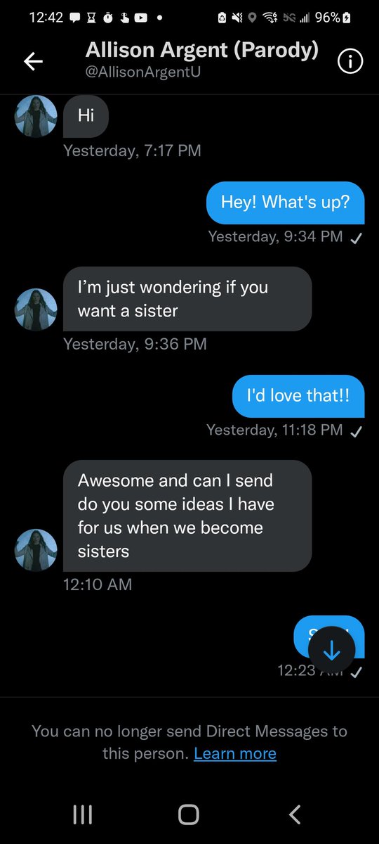 edgeofrhiannon's tweet photo. Thanks Twitter. Needed another creep in my DMs. https://t.co/RBvTG3AXGq