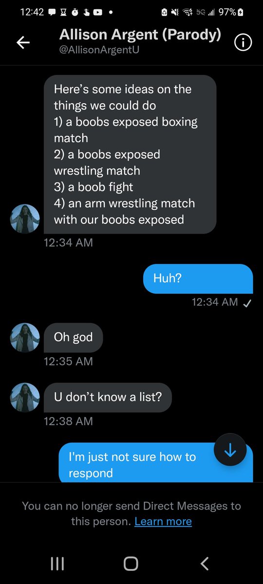 edgeofrhiannon's tweet photo. Thanks Twitter. Needed another creep in my DMs. https://t.co/RBvTG3AXGq