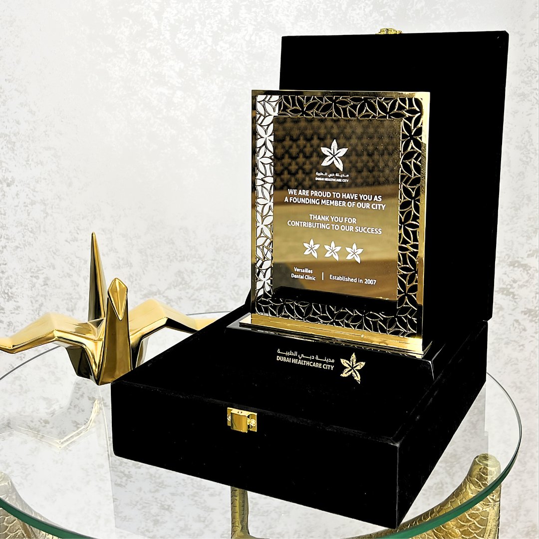 VDCDubai's tweet photo. 🏆 We're immensely proud to announce that Versailles Dental Clinic has been honored as Founding Members of the City by Dubai Healthcare City (DHCC)! It's a testament to our team's unwavering commitment to providing exceptional dental care in Dubai. https://t.co/5H0DBCtVQw