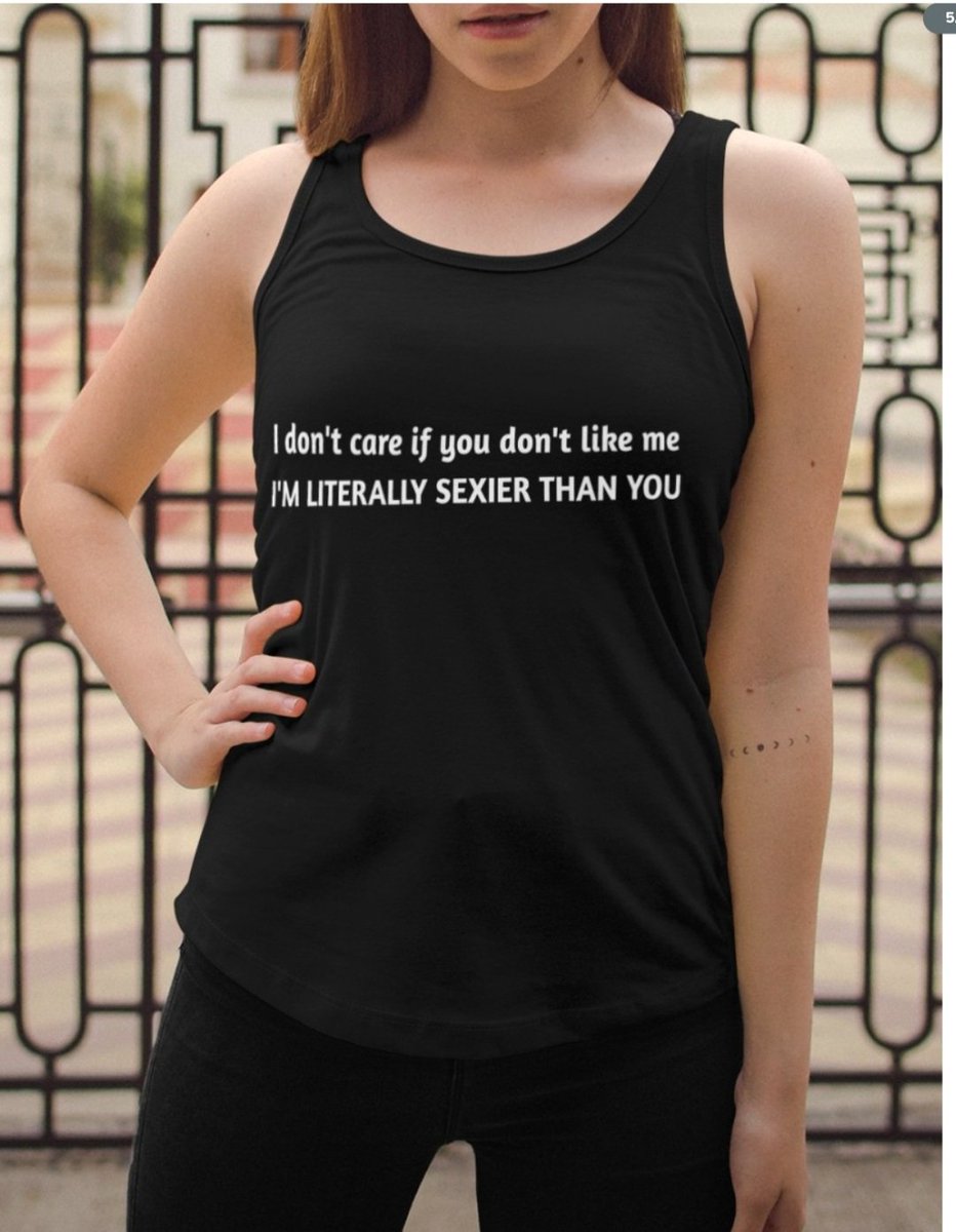 HalyouStore's tweet photo. I DONT CARE IF YOU DONT LIKE ME I'M LITERALLY SEXIER THAN YOU
All Flowy Tank Top are currently on sale For 14.99 $ limited edition so go visit our #teechip store
https://t.co/ANOkt16BNS
#TStheErasTour #SpeakNowTaylorsVersion #Threads #Wemby
#GIFT #TAYLORLAUTNER https://t.co/C741hW6Erh