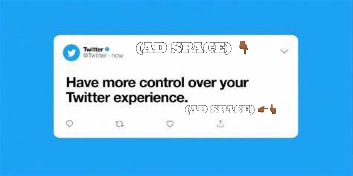 Hey <a href="/elonmusk/">Elon Musk</a> why not serve embedded ads inside tweets to unverifieds &amp; further monetize the platform? Here's a mock up👇🏾
Or u could embed ads inside tweets as an advertising add-on for companies willing to pay 4 it. Never been a huge fan of unused whiteness jus sayin🙃