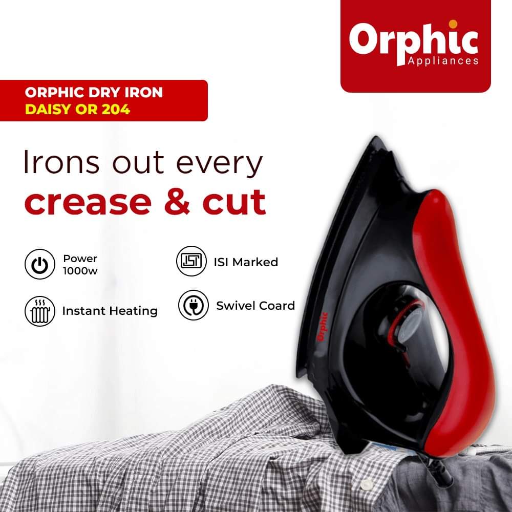 Pressing through the day with the power of Iron! ✨

Contact Us: 096508 68642
Visit Us: orphicappliances.com
.
.
.
#IronBrand #EfficiencyUnleashed #WrinkleWarrior #SmoothSailing #SteamMastery #CreaseFreeChic #EffortlessIroning #Iron #SmoothAndCrinkleFree #IroningMadeEasy