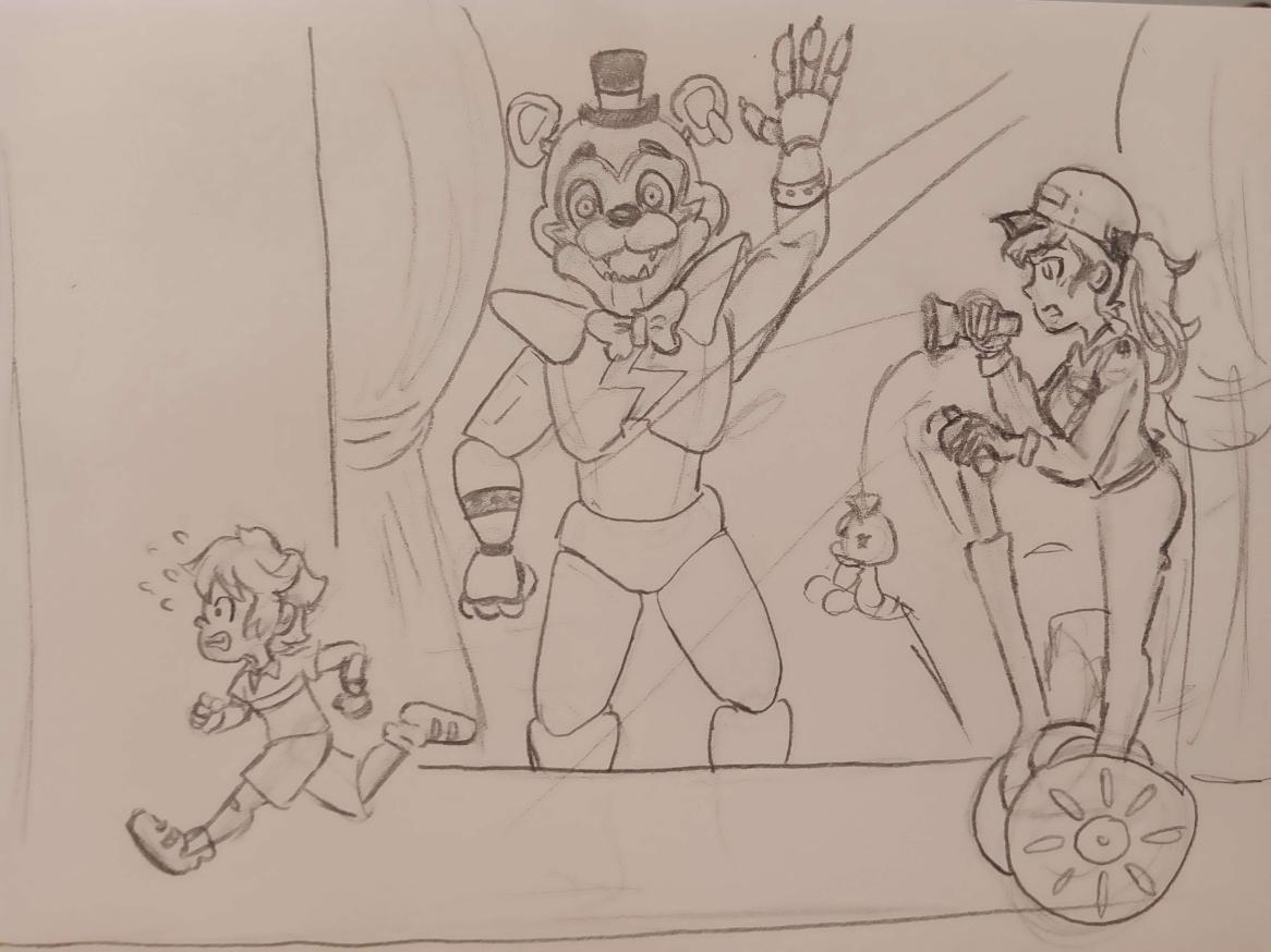 B33Pup's tweet photo. Fun with Security Breach. Burntrap trying to ride a hoverboard and Vanessa riding a segway while chasing Gregory. Freddy says "Hi" BTW
#securitybreach #burntrap #VanessaFNAF #gregoryfnaf #glamrockfreddy https://t.co/CqQaH7cv1y