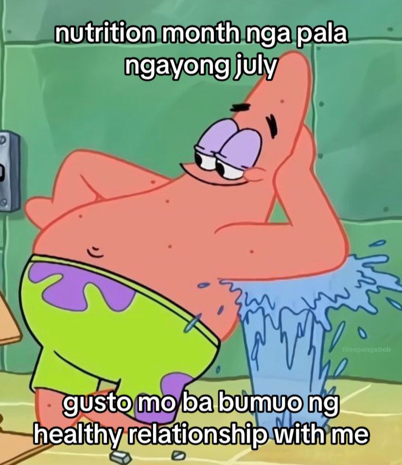 filospongebob's tweet photo. nutrition month rizz 🫦 https://t.co/qgAzLgcB0p