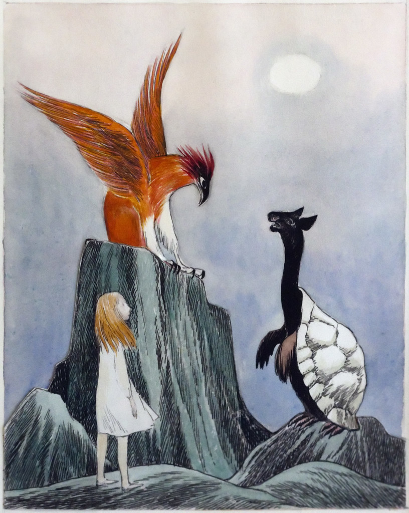 womensart1's tweet photo. Illustration for Lewis Carroll's 'Alice in Wonderland', 1959 edition, by Finnish artist and Moomins creator Tove Jansson #womensart https://t.co/X7rnzAfmh5