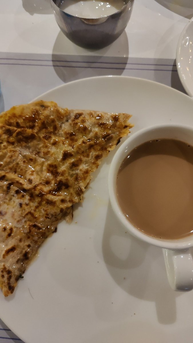 ZHCindia's tweet photo. Chai Paratha never fails. Killer combination... Thanks @Hyatt Ludhiana https://t.co/g0GSheZYG8
