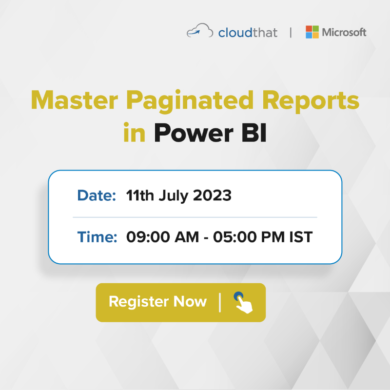 cloudthat's tweet photo. 📣 Don't miss out on the opportunity to master Paginated Reports in Power BI - https://t.co/RXqeIi4POI
🔥 Register now to secure your spot and unlock the potential of Paginated Reports in Power BI!
@microsoft
#PowerBIWorkshop #PaginatedReportsTraining #DataAnalytics #BIPlatform