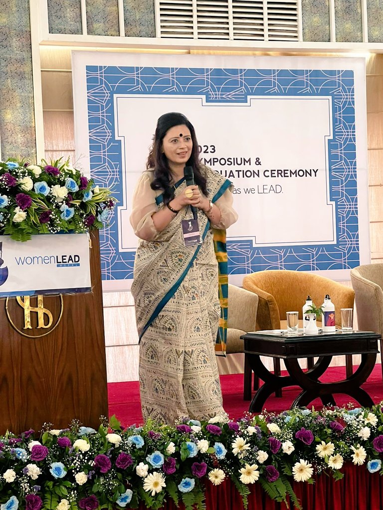 womenLEADnepal's tweet photo. Keynote speech by ED @himabista during the 2023 Symposium & Graduation Ceremony by WLEAD #HappeningNow #WLEAD #Graduation2023 #LEADCourse #YWPLI #Symposium https://t.co/KZ4gUsguAP