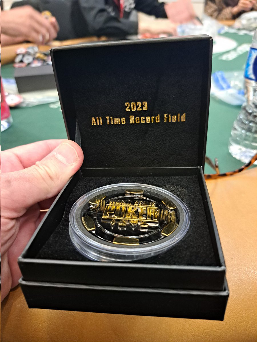 Well, I just could not ever get any momentum today. Had an absolute blast playing my very first #WSOPMainEvent , and though I exited at Level 7, I have no regrets. Just get better, and see you again in 2024! Cheers