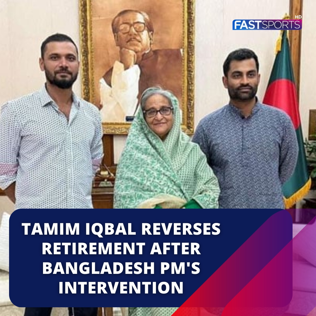 fastsports_PK's tweet photo. Exciting news! Tamim Iqbal reverses retirement decision thanks to intervention by Bangladesh's Prime Minister!
#tamimiqbal #reverses #retirement #BangladeshCricket #CricketTwitter #Cricket #PrimeMinister https://t.co/PiNbnNtWJ4