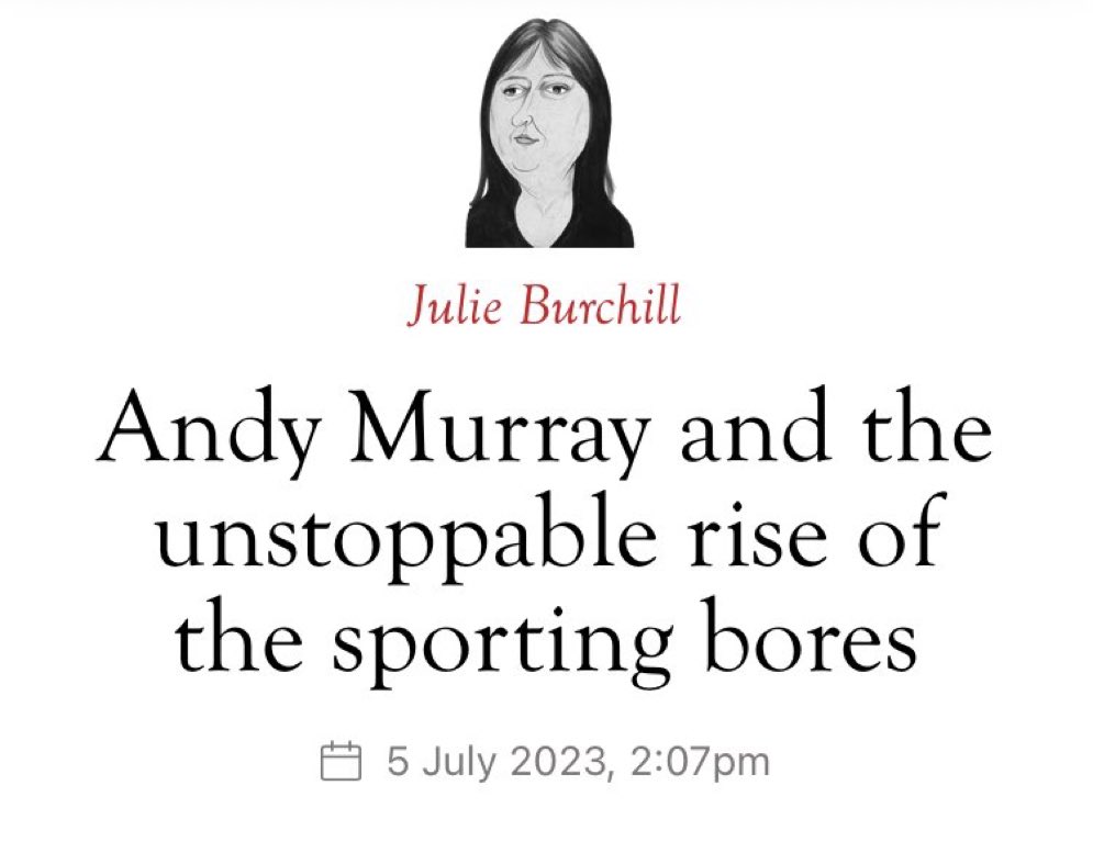 JaneyGodley's tweet photo. Andy Murray aged 9 survived a mass school shooting and went into win Wimbledon -  what a bore eh? Oh Julie - if only we could all be exciting like you https://t.co/MCzm44rRyv