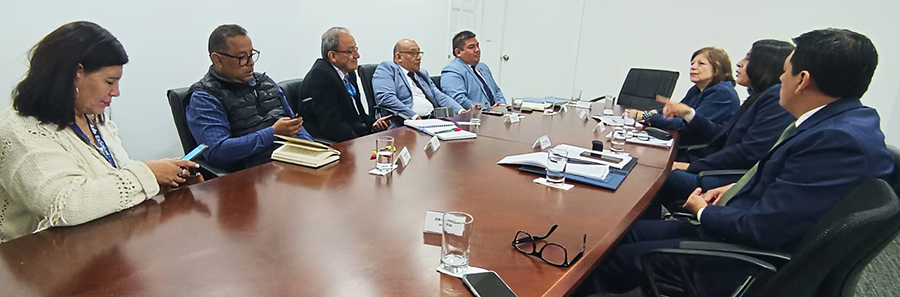 En reunión con titular de la <a href="/Defensoria_Peru/">Defensoría del Pueblo</a>, representantes de la #CONASISS - <a href="/EsSaludPeru/">EsSalud Perú</a> , expresaron que su objetivo es trabajar demandas transversales, para exigir el cumplimiento de los derechos laborales y económicos de sus agremiados. 
acortar.link/WoY9Ot